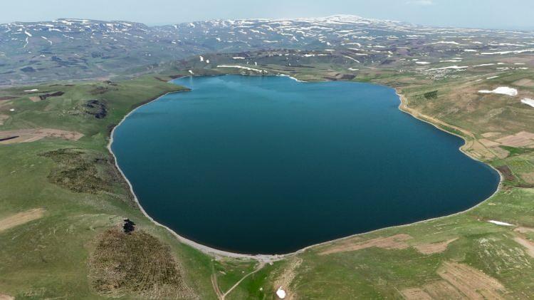 <p>Türkiye'de kışın en uzun ve çetin geçtiği illerden kentte, Çıldır Gölü'nün ardından ilçede volkanik kayaçlar üzerinde bulunan 2 bin 300 rakımlı Aygır Gölü de tamamen buzla kaplanıyor.</p>
