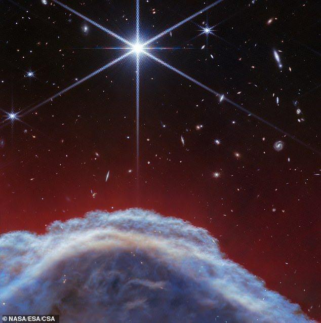 <p>NASA's James Webb captures 'sharpest' images of the Horsehead Nebula that sits 1,300 light-years away from Earth</p>

