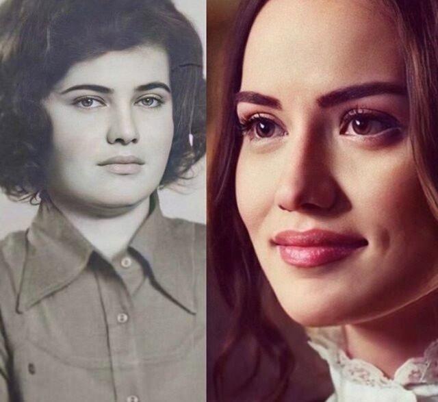 <p><span style="color:#000000"><strong>Fahriye Evcen ve annesi Hatime Evcen</strong></span></p>