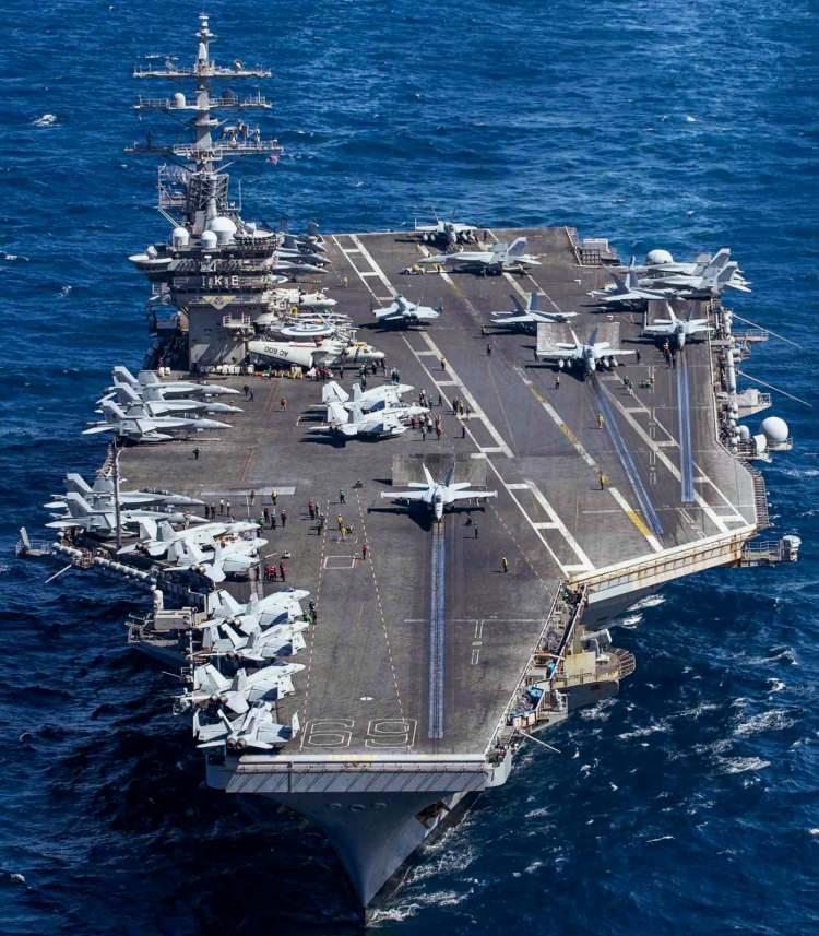 <p><strong>USS NIMITZ, </strong></p>

<p> </p>

<p><strong>USS DWIGHT D. EISENHOWER, </strong></p>

<p> </p>

<p><strong>USS CARL VINSON, </strong></p>

<p> </p>

<p><strong>USS THEODORE ROOSEVELT, </strong></p>

<p> </p>

<p><strong>USS ABRAHAM LINCOLN,</strong></p>

<p> </p>

<p><strong>USS GEORGE WASHINGTON</strong></p>
