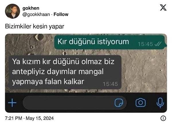 <p>Kimi ise kır düğününün bizim kültürümüze uygun olmadığını dile getirdi.</p>