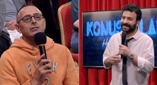 <p><strong>Hasan Can Kaya Tikli Ayhan'ı görünce kendini tutamadı çeşitli hareketler yaparak konuğunu zora sokan komedyen "Ben ne yapsam yapıyor musun?" diyerek şaşırdı.</strong></p>
