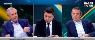 <p>Ali Koç, Aziz Yıldırım'ı canlı yayına davet etmesi üzerine Aziz Yıldırım da bu teklifi geri çevirmemesiyle ve ikili Habertürk'te Ahmet Selim Kul'un moderasyonunda adeta bir düello yaşadı.<br />
</p>