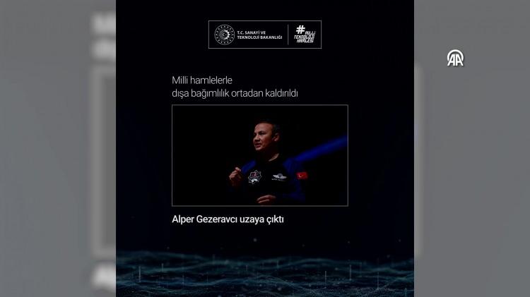 <p>Türkiye'nin Milli Uzay Programı kapsamında ülkenin ilk astronotu Alper Gezeravcı 19 Ocak-9 Şubat döneminde "Türk Astronot ve Bilim Misyonu"nu gerçekleştirdi. İkinci astronot Tuva Cihangir Atasever de bu misyonun parçası olarak dün yörünge altı uçuşunu gerçekleştirdi. İnsanlı uzay yolculukları, bu alanda yeni projelere de kapı açmış oldu.</p>

<p> </p>
