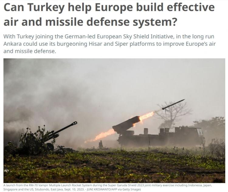 <p>Yabancı basında <strong>"Türkiye, Avrupa'nın etkili hava ve füze savunma sistemi kurmasına yardımcı olabilir mi?"</strong> başlıklı analiz haberde milli hava savunma sistemlerimiz gündeme taşındı.</p>
