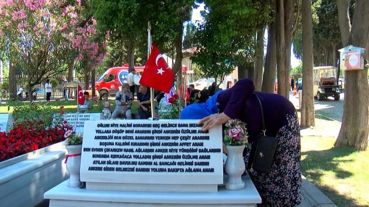 <p>KURBAN Bayramı'nın ilk gününde şehit yakınları Edirnekapı Şehitliği'ni ziyaret etti. Kurban Bayramı'nın ilk günü bu yıl Babalar Günü'ne denk geldi. Şehitliğe gelenler ziyaret sırasında duyusal anlar yaşadı.</p>
