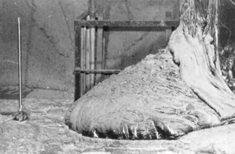 <p>Kum, beton ve nükleer yakıttan oluşan bu karışım nihayet soğuduğunda, corium adı verilen yeni bir malzemeye dönüşerek katılaştı. Reaktörün altındaki buhar koridoruna düşen bir corium kütlesi, kendine özgü şekli sebebiyle 'Elephant's Foot' (Fil Ayağı) olarak anıldı.</p>

<p> </p>
