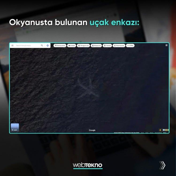 <p><strong>Okyanus'ta bulunan uçak enkazı</strong></p>