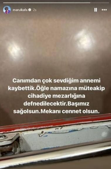 <p>Yıldırım, annesini kaybettiğini sosyal medya hesabından duyurdu.</p>