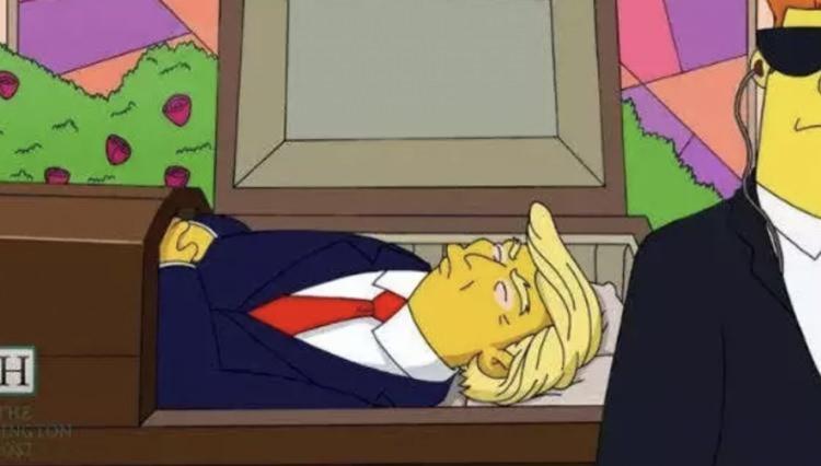 <p>Sosyal medya kullanıcıları Simpsonlar'ın Trump'a yönelik saldırıyı tahmin ettiğini söylerken bir kısmı ise bu sefer bilemedikleri görüşünde. TT olan Simpsonlar'dan olduğu söylenen bir kare de sosyal medyada çok konuşuluyor.</p>
<p> </p>