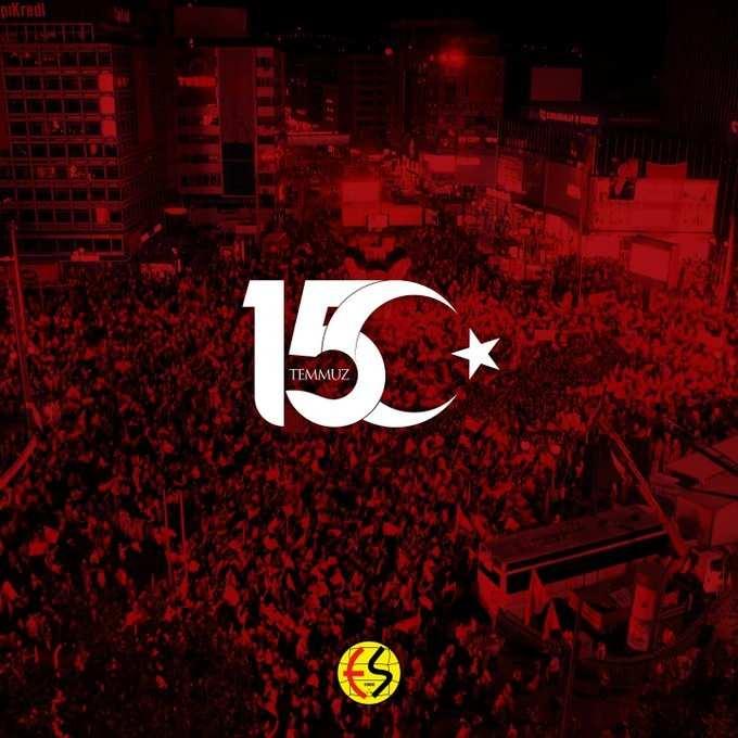 <p>Eskişehirspor: Demokrasi ve milli birliğimizin hedef alındığı hain darbe girişiminin 8. yıl dönümünde, bu alçak adımı atanları bir kez daha lanetliyor; vatanımız için canını ortaya koyan şehitlerimizi rahmetle anıyor, gazilerimize minnetlerimizi sunuyoruz.</p>