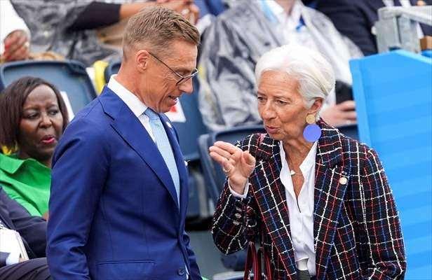 <p>Avrupa Merkez Bankası Başkanı Christine Lagarde de alana geldi.</p>

