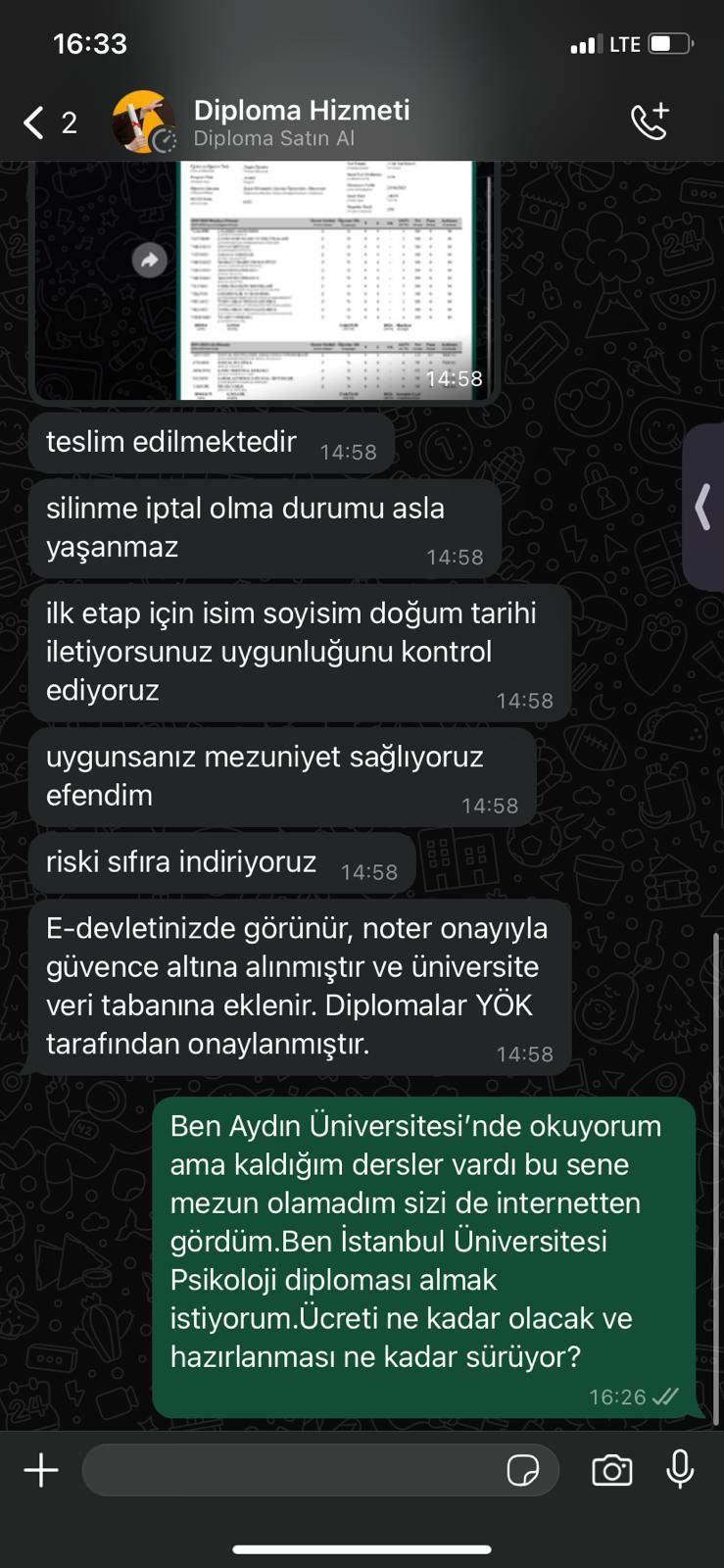 <p>1 YILDA YÜZDE 150 ZAM</p>
<p>Müşteri şeklinde konuşularak ulaşılan sayfa ise lisans diplomasının yeni ücretinin yüzde 150 zamlı olarak 25 bin lira olduğunu aktardı. Bazı sayfalarda hukuk ve tıp gibi fakülteleri için diğer fakültelere göre daha yüksek ücretler belirlenmesi de dikkat çekti.</p>