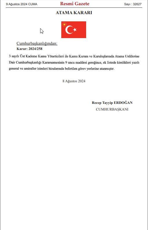 

<p>Son dakika haberi… Kara, Deniz ve Hava Kuvvetleri komutanlıklarına bağlı 187 general ve amiralin atama kararları Cumhurbaşkanı Erdoğan’ın imzasıyla Resmi Gazete’de yayımlandı.</p>
<p>
”/><br />
													</figure>
</p></div>
<p>								<!-- Gallery Content --></p>
<div class=