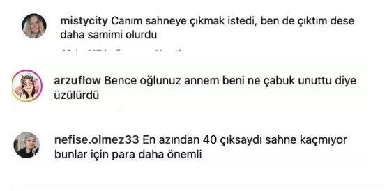 <p><strong>Bazı kullanıcılar 'acısını hafifletir', 'acısını unutturmak için doğru yöntem' dese de bazı kullanıcılar da 'en azından 40'ı çıksaydı', 'samimi gelmedi', 'ay cidden pes' , Ağlarsa anam ağlar diycemde sizde oda olmamış...', 'nasil hazirlanmaya elin kolun kalkdi icim ezildi', 'uh olsun evlatda biryere kadar dimi nasıl dindi acın şarkı söyleyecek kadar bravo' gibi yorumlar yapıldı.</strong></p>