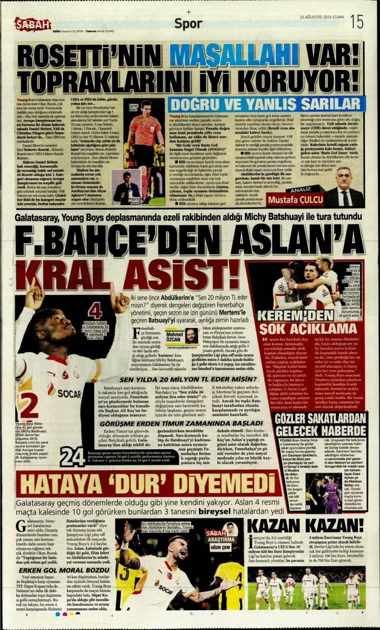 <p><strong>Fenerbahçe'den Galatasaray'a kral asist</strong><br />
<br />
Fenerbahçe formasını giydiği son iki sezonda sonradan oyuna girdiği ve 90+'larda attığı attığı gollerle 'kurtarıcı' kimliğine bürünen Michy Batshuayi, misyonunun Galatasaray'da da sürdürüyor…<br />
<br />
Sarı-lacivertli takımla biten sözleşmesini uzatmayan ve Florya'nın yolunu tutan Belçikalı forvet, önce Hatayspor ile oynanan maçın son dakikasında attığı golle 3 puanı getirdi, önceki gün de Şampiyonlar Ligi play-off'unda oyuna girdikten sonra 5 dakika içinde bulduğu 2 golle skoru 2-2 yapıp, tur umutlarının İstanbul'a taşınmasına neden oldu.<br />
<br />
Batshuayi sarı-kırmızılı takımla her gol attığında sosyal medyada, Fenerbahçe'ye göndermede bulunan sarı-kırmızılılar bu transferin Başkan Ali Koç'un hediyesi olduğuna inanıyor.<br />
</p>