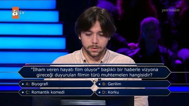 <p>Yarışmacı büyük ödüle 3 adım kala yarışmadan elendi. İzleyenlerin de büyük heyecan yaşadığı yarışmada yarışmacı, yarışmadan 50 bin TL alarak yarışmaya veda etti.</p>
<p> </p>