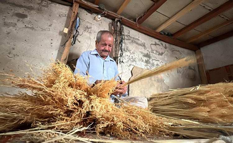 <p>Edirne Süpürge Borsası'nda, her biri mesleğinin son temsilcileri olan süpürgeciler, mesleklerinin yaşaması için ter döküyor. </p>