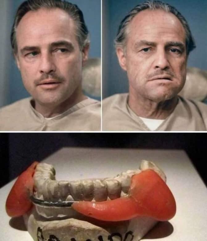 <p>Marlon Brando'nun The Godfather filmindeki çene protezi.</p>