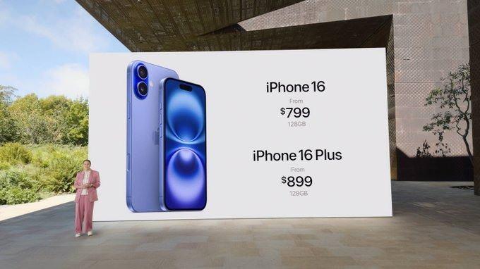 <p>iPhone 16 ve iPhone 16 Plus'ın fiyatları belli oldu!</p>

<p><span style="color:#B22222"><strong>ABD FİYATI;</strong></span></p>

<p>iPhone 16 128 GB: 799 DOLAR<br />
iPhone 16 Plus 128GB: 899 DOLAR</p>
