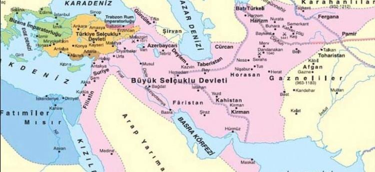 <p>Büyük Selçuklu Devleti'nin sınırları Fergana Vadisinden Anadolu'ya kadar uzanıyordu. </p>
