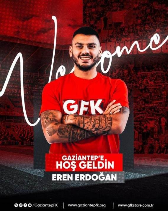 <p>EREN ERDOĞAN</p>

<p>Eski takımı: Altay<br />
Yeni takımı: Gaziantep FK<br />
Mevki: Sağ Kanat<br />
Bonservis: Bedelsiz</p>
