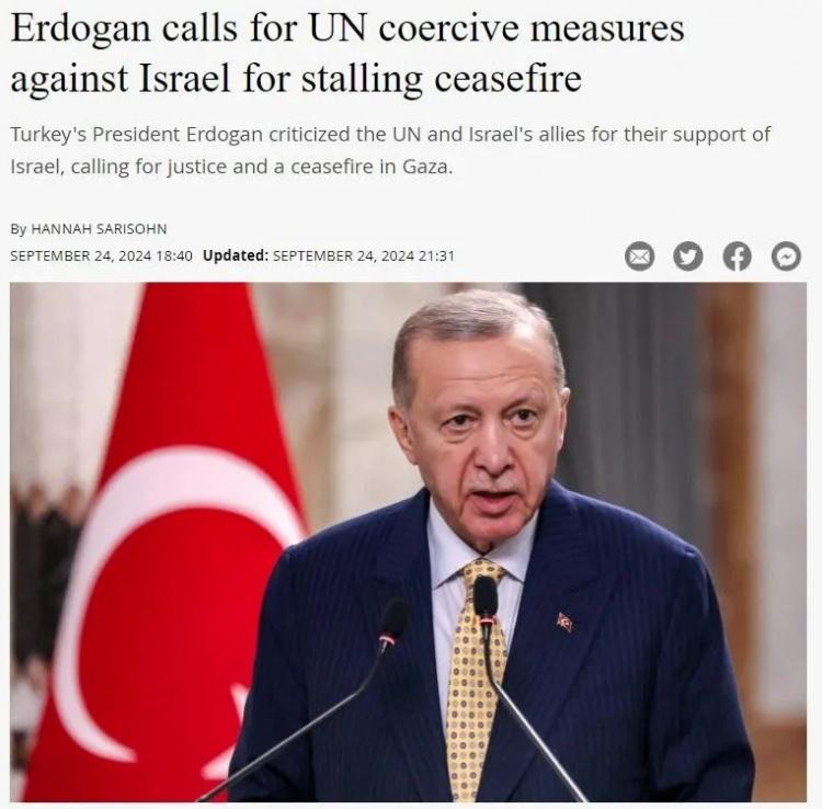 <p><strong>THE JERUSALEM POST "ERDOĞAN HESAP SORUYOR" DEDİ</strong></p>

<p>Bir diğer İsrail gazetesi The Jerusalem Post ise<strong> "Erdoğan ateşkesi geciktiren İsrail'e karşı BM'den zorlayıcı önlemler talep etti"</strong> dedi.<strong> "Erdoğan hesap soruyor" ifadelerini kullanan The Jerusalem Post, "Erdoğan, İsrail'in Filistin halkına yönelik saldırganlığının tek sebebinin bir grup ülkenin koşulsuz desteği olduğunu söyledi." </strong>ifadelerine yer verdi.</p>

<p>KAYNAK TAKVİM.COM.TR</p>
