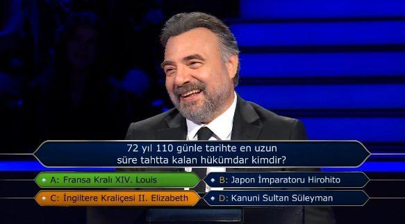 <p><span style="color:#000000"><strong>Ancak tarih severleri heyecanlandıran sorunun yanıtı "A Şıkkı Fransa Kralı XIV. Louis" olacaktı.</strong></span></p>