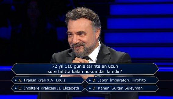 <p><span style="color:#000000"><strong>Osmanlı Padişahı Kanuni Sultan Süleyman'ın da seçenekler arasında yer aldığı sorunun yanıtı ise şaşırttı.</strong></span></p>