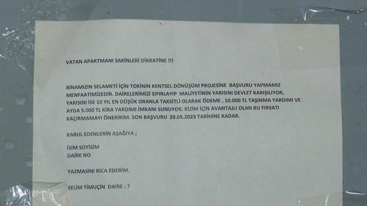 <p>Geçen gün benim balkonumdan taşlar düştü, belediyeye gittim. Biz ilgilenmiyoruz, siz kendiniz yaptırın dediler, uçlarından yaptırdım. Bayrampaşa’da bulunan bütün binalar bu durumda. Yalnızca bizim bina değil. Hepsi çürük. Kiracılarda haklı ama canını düşünmedikten sonra ne fayda. Maddi durumu yok, çıksa dışarıda kalacak. Aldığı maaşı ve yaşantısı belli” </p>
