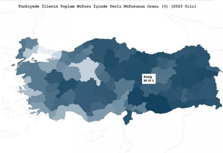 <p><strong>Elazığ'ın yerli nüfus oranı % 80.19</strong></p>

<p> </p>
