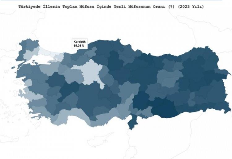 <p><strong>Karabük'ün yerli nüfus oranı % 65.08</strong></p>

<p> </p>
