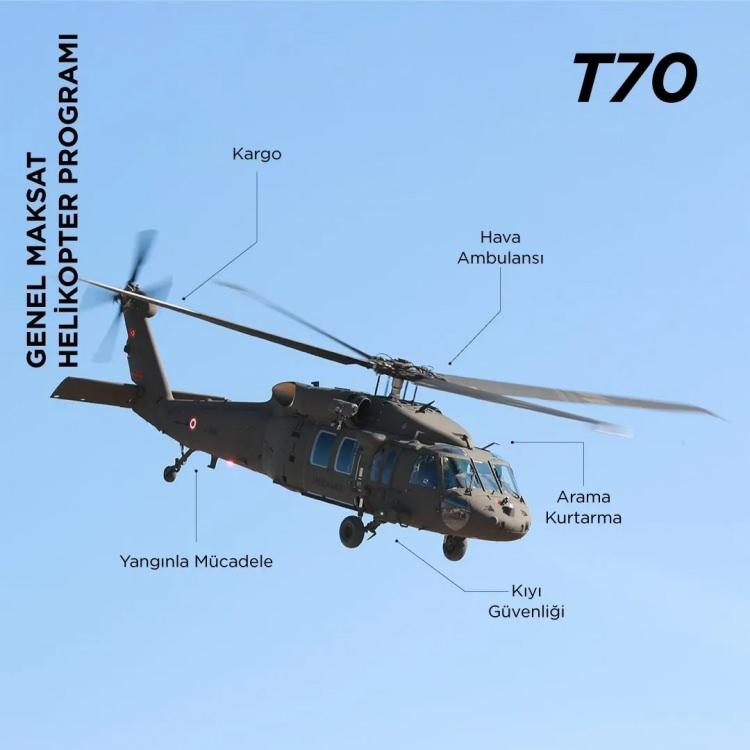 <p>TUSAŞ'IN 2023 YILINDA YAPTIKLARI:</p>

<p>- OCAK-</p>

<p> </p>

<p>İlk T70 Genel Maksat Helikopteri teslim edildi.</p>

<p>YÖK ve Marmara Üniversitesi ile Havacılık Yapısalları ve Optimizasyon Laboratuvarı'nın açılışı gerçekleştirildi.</p>
