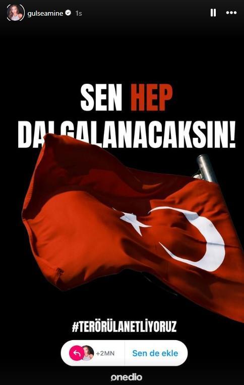 <p><strong>AMİNE G&Uuml;LSE</strong></p>

<p><strong>"Sen hep dalgalanacaksın"</strong></p>
