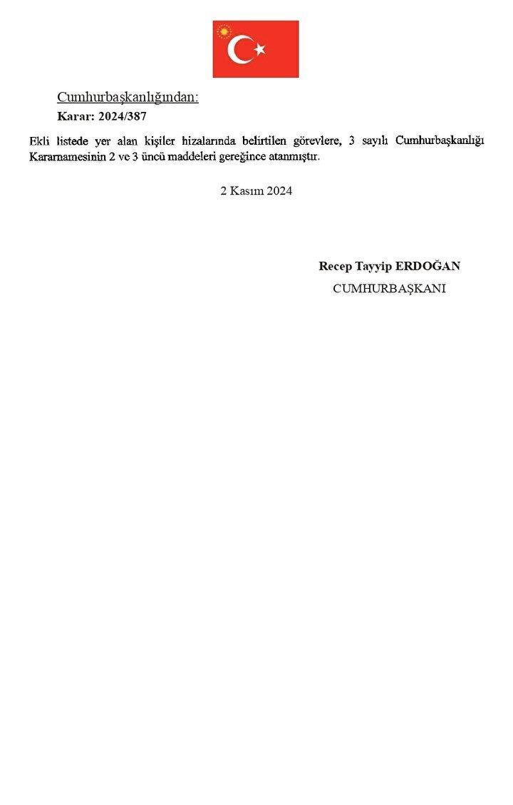 <p>Ümraniye Kaymakamlığına Yüksel Çelik, Beyoğlu Kaymakamlığına Abdullah Atakan Atasoy, Sancaktepe Kaymakamlığına Naif Yavuz, Bakırköy Kaymakamlığına ise Recai Karal getirildi. Beyoğlu Kaymakamı Can Aksoy ise İstanbul Vali Yardımcısı oldu. Başkentte ise üç ilçede yeni kaymakam görevlendirildi.</p>
