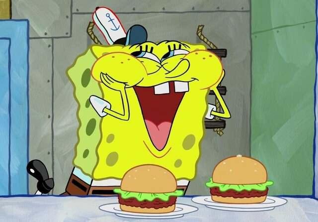 <p><strong> Spongebob'un yaptığı yengeç burger</strong></p>
