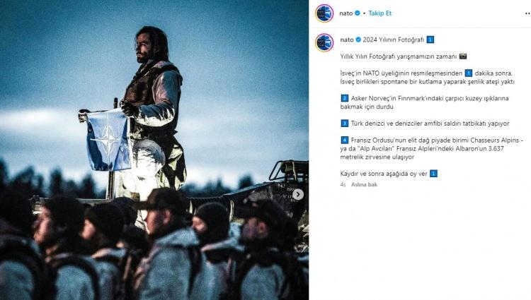 <p>NATO Yılın Fotoğrafı yarışmasında Instagram hesabı üzerinden oylama başlattı. 3. sıradaki fotoğraf Türkiye'ye aitti. </p>
<p> </p>