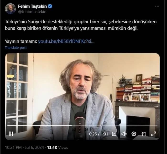 <p>Zaman zaman PKK sempatizanlığı ön plana çıksa da iş Baas muhalifliğine geldiği zaman o da bütün muhalifleri "terörist" ilan etmekten geri durmadı.</p>
