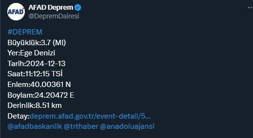 <p>Depremin yerin 8.51 kilometre derinliğinde yaşandığı kaydedildi.</p>