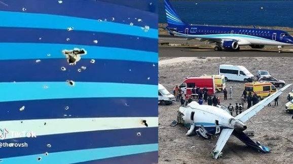 <p><strong>ŞARAPNEL PARÇALARI UÇAĞIN DÜŞMESİNE NEDEN OLDU</strong></p>
<p> </p>
<p>Kazakistan'da düşen Azerbaycan Havayolları'na ait uçağını Rus füzesi vurmuş olabilir. <strong>Uçağın yakınlarında bir karadan havaya (SAM) füzesinin patladığı ve şarapnel parçalarının uçağın gövdesine zarar verdiği belirtiliyor. </strong>Bir yolcunun yapmış olduğu açıklama da bu teoriyi doğruluyor.</p>