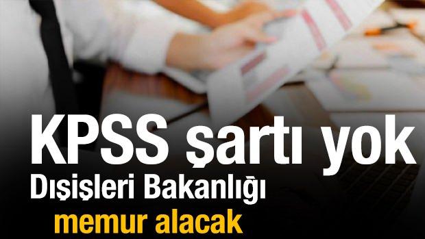 <p><strong>KPSS şartı yok</strong>. Dışişleri Bakanlığı memur alımı yapacak. 2025 yılında gerçekleşecek başvurular için şartlar ve başvuru ekranını sizler için derledik. </p>

<p> </p>
