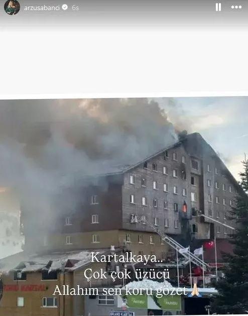<p><span style="color:#B22222"><strong>ARZU SABANCI</strong></span></p>

<p><strong>"Kartalkaya...Çok çok üzücü. Allah'ım sen koru, gözet"</strong></p>

