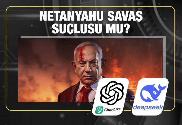 <p><span style="color:#B22222"><strong>- (İSRAİL BAŞBAKANI BİNYAMIN) NETANYAHU SAVAŞ SUÇLUSU MU? </strong></span></p>
<p>ChatGPT - "Uluslararası Ceza Mahkemesi (UCM) savaş suçları ve insanlığa karşı suçlar nedeniyle Netanyahu hakkında tutuklama emri çıkardı, yani resmi olarak suçlanıyor ancak şu anda yasal olarak savaş suçlusu ilan edilmedi." </p>
<p>DeepSeek - "Savaş suçlusu terimi oldukça tartışmalı ve hukuki yoruma bağlı. Bazı eleştirmenler Netanyahu'yu Gazze ve Batı Şeria'daki eylemleri nedeniyle uluslararası hukuku ihlal etmekle suçluyor, ancak resmi bir suçlama veya mahkumiyet yok." </p>
<p>Netanyahu hakkında bir tutuklama emri olmadığını ifade eden uygulama, nedeni sorulduğunda ise "Ekim 2023'teki bilgi kesintim itibarıyla Netanyahu hakkında kamuoyunca bilinen bir tutuklama emri bulunmamaktadır." ifadesini kullanıyor. </p>