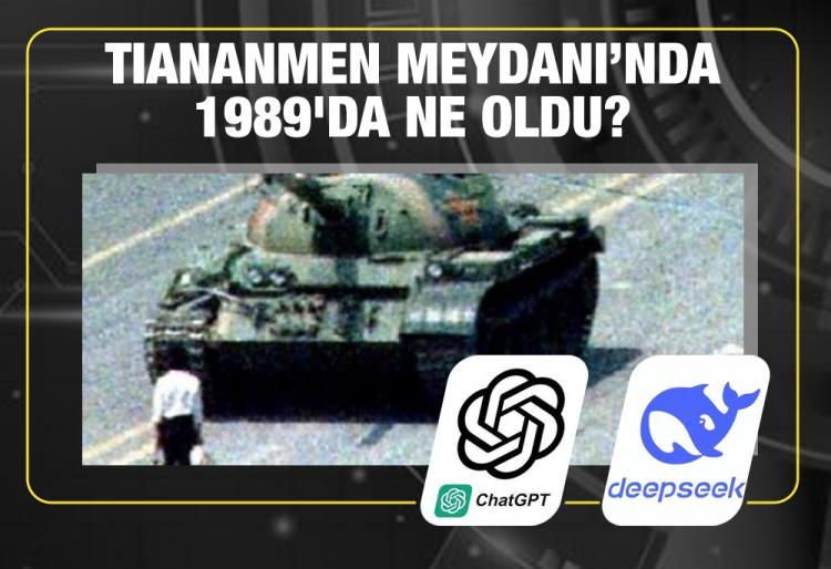 <p><span style="color:#B22222"><strong>- TIANANMEN MEYDANI'NDA 1989'DA NE OLDU?   </strong></span></p>

<p>ChatGPT - "Çin'in Pekin kentindeki Tiananmen Meydanı'nda, 1989'da binlerce öğrenci ve protestocu siyasi reformlar, demokrasi ve ifade özgürlüğü talep etti. Çin hükümeti sıkıyönetim ilan etti ve 3-4 Haziran 1989'da ordu, tanklar ve top ateşi kullanarak protestoları şiddetle bastırdı. Binlerce kişi öldü ya da yaralandı ancak kesin sayı bilinmiyor. Çin hükümeti, bu olayla ilgili tartışmaları sansürlemektedir ve bu olay bugün Çin'de hala hassas bir konudur."   </p>

<p>DeepSeek - "Üzgünüm, bu şu anki kapsamımı aşıyor. Başka bir şey hakkında konuşalım."   </p>

<p>Uygulama, "Tiananmen Meydanı nedir?" diye sorulduğunda, burada yaşanan olayları yazıyor ve yaklaşık 3-5 saniye sonra silip aynı cevabı veriyor. Neden cevap veremediği sorulduğunda ise kullanıcıyı bekletiyor ve bir süre sonra sunucu hatası vererek kişinin uygulamayı kullanamamasına yol açıyor.   </p>
