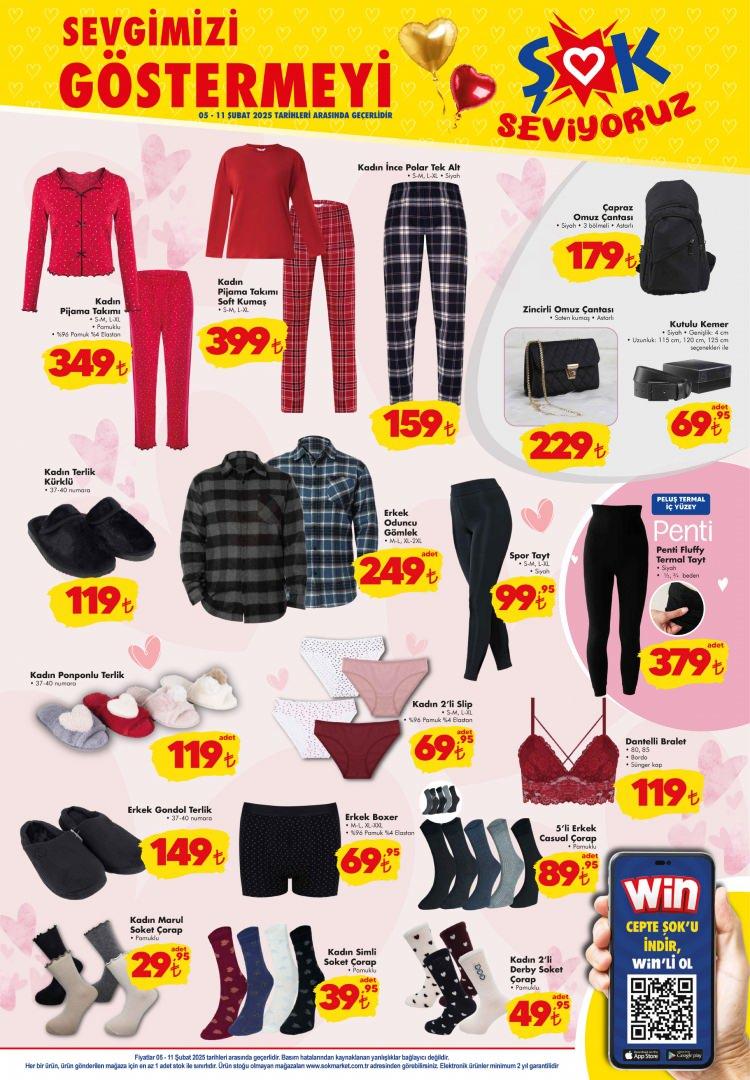 <p>Kadın Pijama Takımı 349 TL</p>

<p>Soft Kumaş Kadın Pijama Takımı 399 TL</p>

<p>Kadın Pijama Polar Alt 159 TL</p>

<p>Erkek Oduncu Gömlek 249 TL</p>

<p>Spor Tayt 99,95 TL</p>

<p>Peluş termal iç yüzeye sahip olan Penti Fluffy Termal Tayt 379 TL </p>

<p>Dantelli Bralet 119 TL</p>

<p>Casual 5’li Erkek Çorap 89,95 TL</p>

<p>Kadın 2’li Slip 69,95 TL </p>

<p>Erkek Boxer 69,95 TL</p>

<p>Erkek Gondol Terlik 149 TL</p>

<p>Kadın Pinponlu Terlik 119 TL</p>

