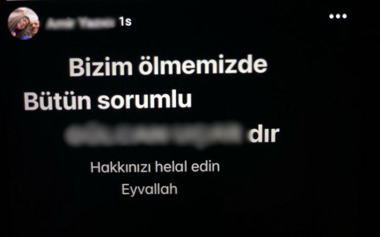 <p>44 yaşındaki A.Y.'nin daha önce ayrıldığı eşini sorumlu tutarak, "Hakkınızı helal edin" şeklinde sosyal medya hesabından paylaşımda bulunması yakınlarını endişelendirdi.</p>
