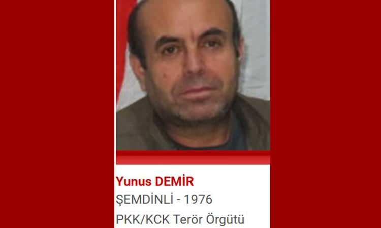 <p><strong><span style="color:#B22222">YUNUS DEMİR</span>  |  PKK - KCK TERÖR ÖRGÜTÜ</strong></p>
