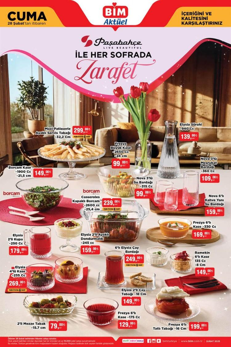 <p> </p>

<p> </p>

<p>• <strong>Kapaklı Borcam (2.600 cc):</strong> <strong>239 TL</strong></p>

<p><br />
• <strong>6'lı Çay Bardağı:</strong> <strong>249 TL</strong></p>

<p><br />
• <strong>Ayaklı Servis Tabağı:</strong> <strong>299 TL</strong></p>

<p><br />
• <strong>Tatlı Tabağı:</strong> <strong>199 TL</strong></p>

<p><br />
• <strong>Sürahi:</strong> <strong>139 TL</strong></p>
