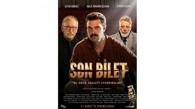 <p><strong>SON BİLET</strong></p>
<p>Dram türündeki Son Bilet filminin yönetmenlik koltuğunda Gökhan Arı oturuyor. Altan Erkekli, Halil İbrahim Ceyhan ve Hamdi Alkan kameralar karşısına geçiyor.</p>
<p> </p>
<p>Konusu ise şu şekildedir: Barbaros, tiyatro oyunu için eşi Ceren ve oğulları Ali ile yola çıktıklarında hayatının kabusa döneceğinden bihaberdir. Barboros’un aracına yüksek hızla gelen lüks bir aracın çarpmasıyla karısını ve oğlunu kaybeden Barbaros büyük bir yıkıma uğrar.</p>