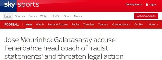 <p><strong>SKY SPORTS: "Galatasaray, Jose Mourinho'yu 'ırkçı açıklamalarda bulunmakla' suçluyor ve hukuki işlem tehdidinde bulunuyor."</strong></p>
